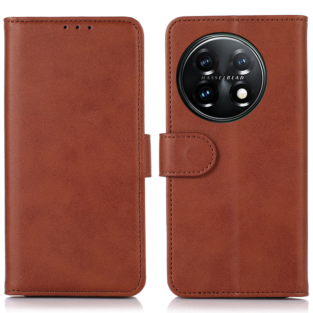 For OnePlus 11 5G Cowhide Texture PU Leather Stand Case Anti-drop Phone Wallet Cover For OnePlus 11 5G Cowhide Texture PU Leather Stand Case Anti-drop Phone Wallet Cover